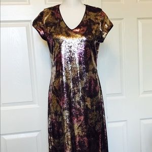 Timeless Naeen Khan Multicolor Sequence Dress